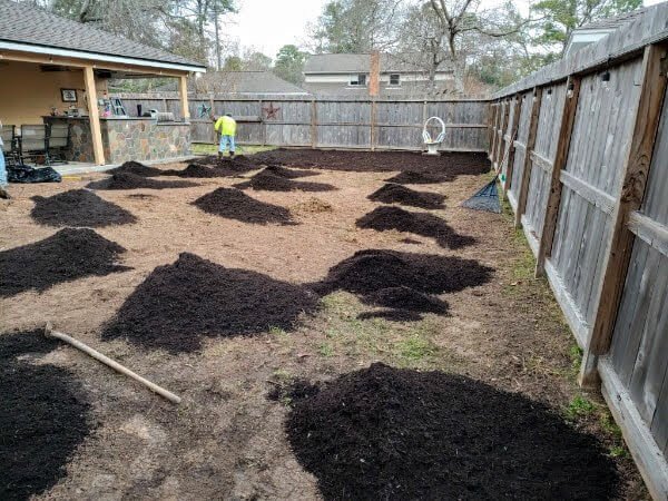 Backyard sod installation Houston TX
